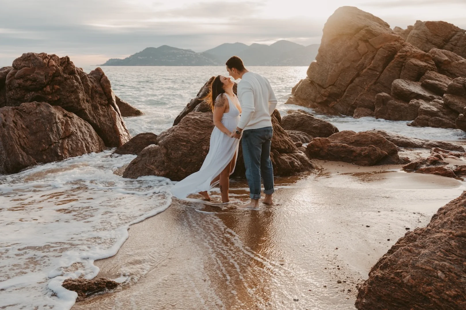 photo-plage-grossesse-soleil-couchant